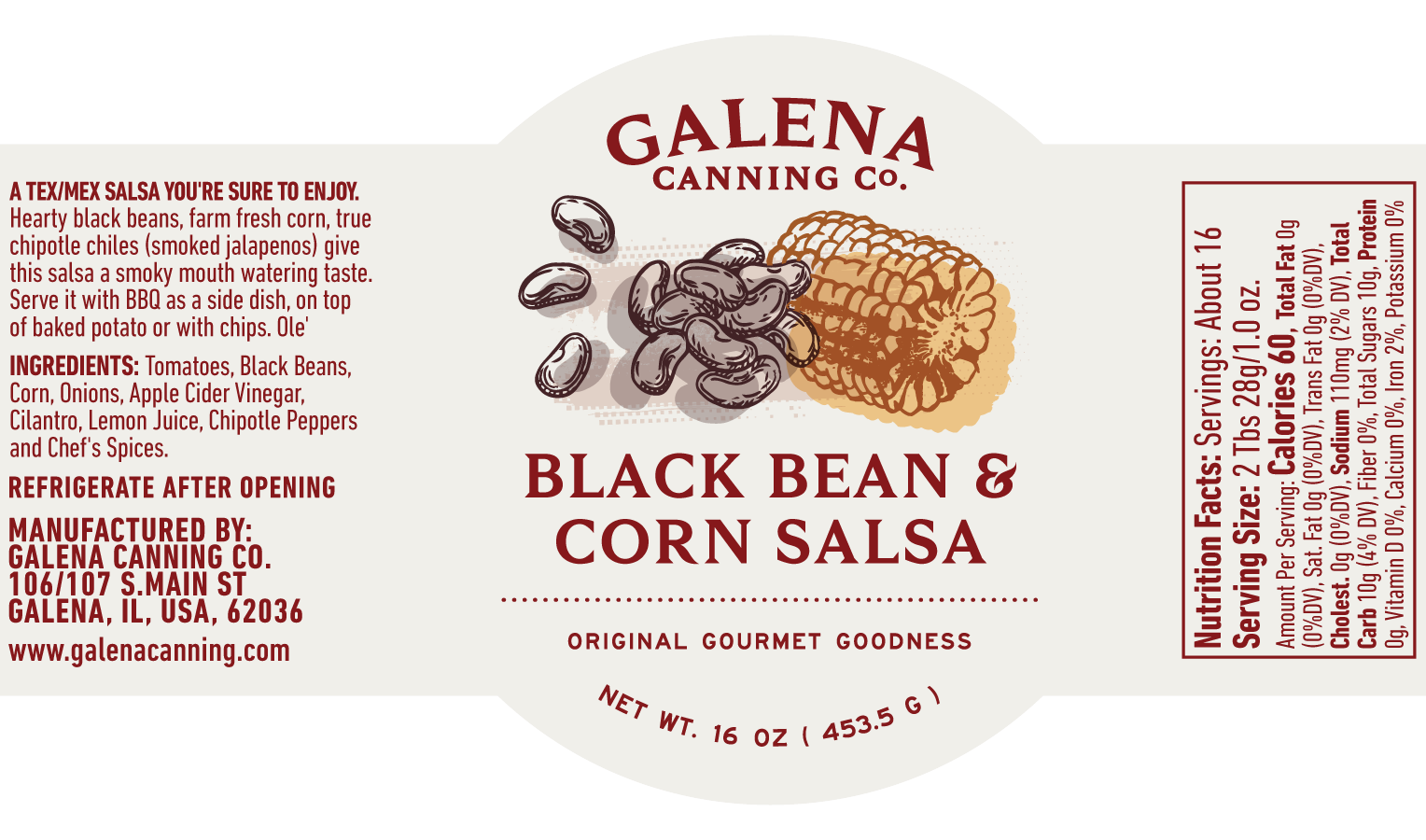 Black Bean & Corn Salsa 16oz