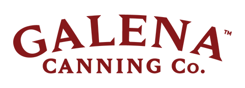 Red curved logo stating Galena Canning Company - Trademark